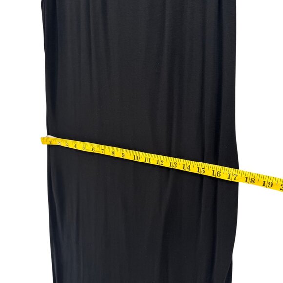 Marcella Maxi Dress Solid Black Sleeveless Twist Back Scoop Neck Pullover Size L - Picture 10 of 11